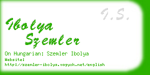 ibolya szemler business card